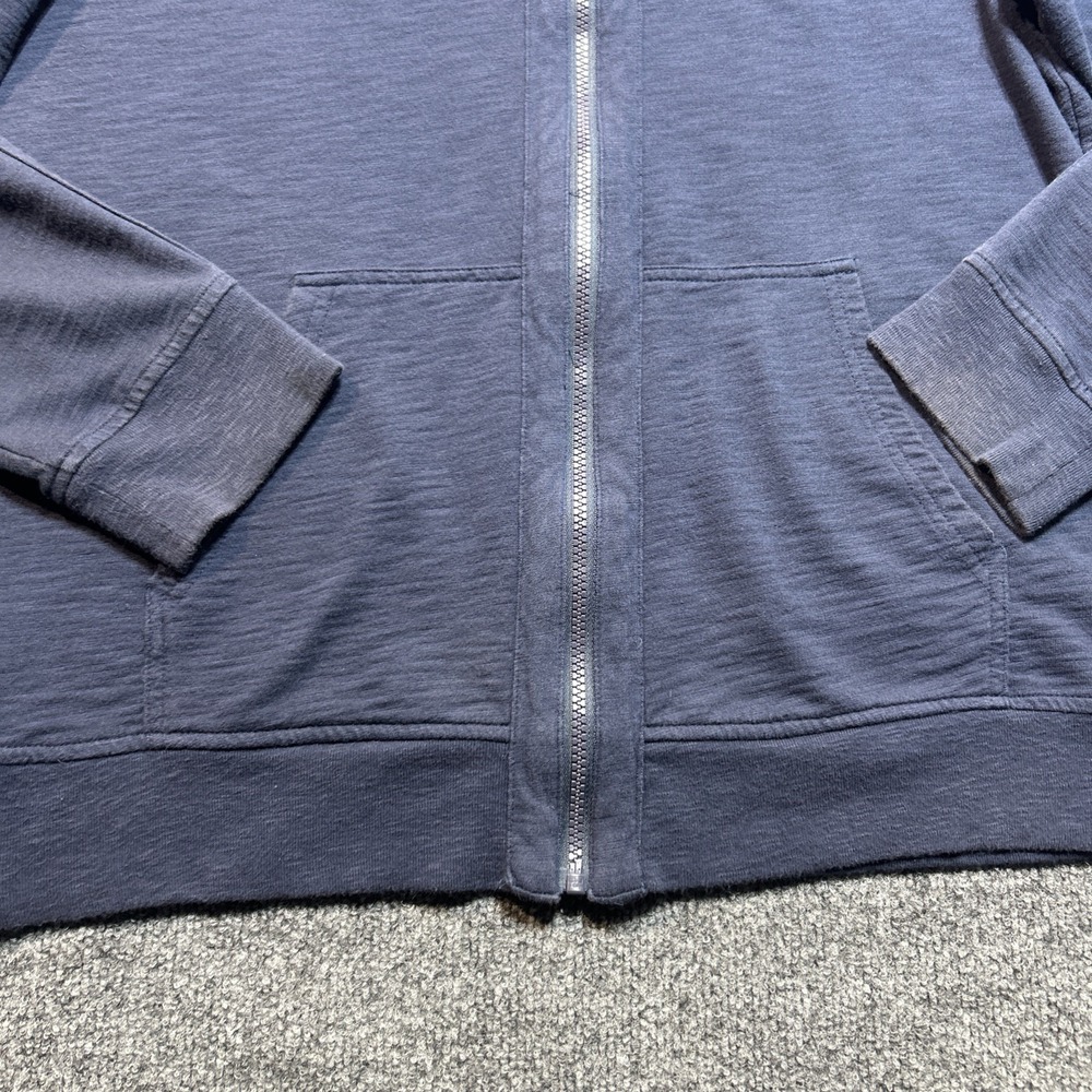 Guess Sweater Mens XL Mock Neck Full Zip Navy Blue Cotton Long Sleeve Track - Picture 5 of 8